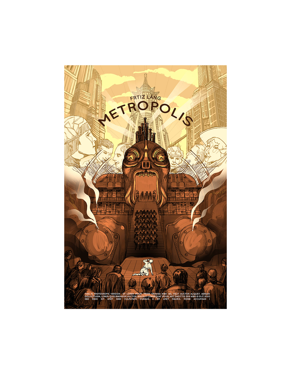 metropolis sci-fi Fritz Lang german film Film   movie poster robot factory existentialism raf banzuela