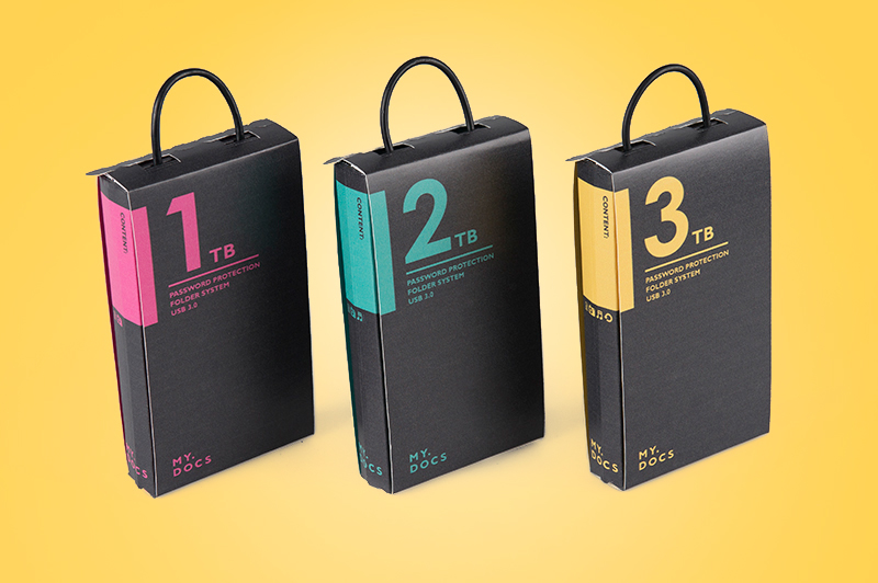 hard drive product electronic tech premium Packaging design