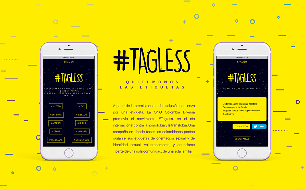 tagless orgullo gay Anuario de la publicidad Latam Digital premios colombia twitter Colombia Diversa etiqueta