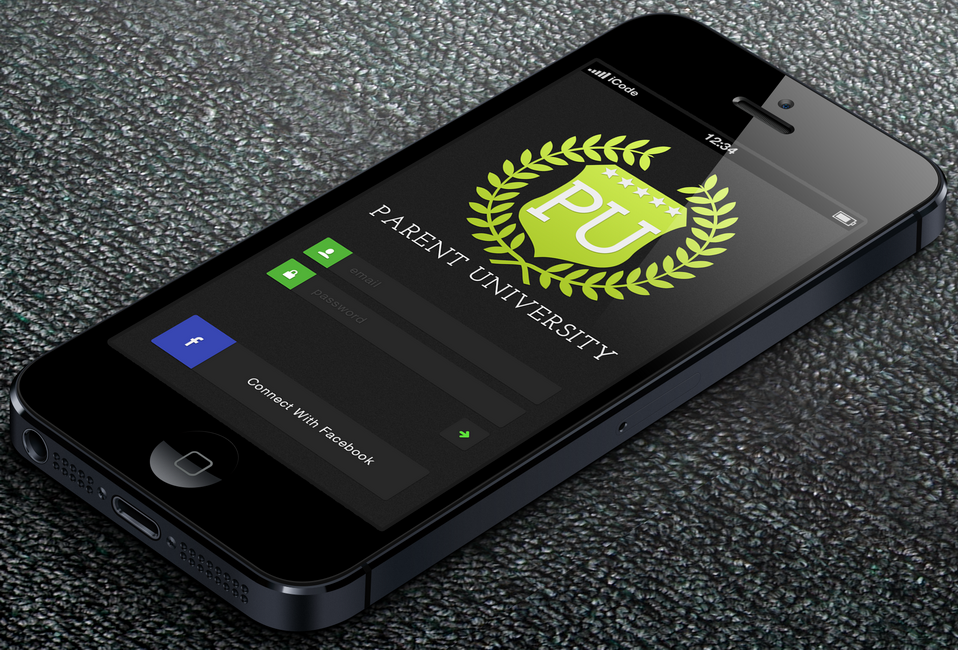 dark theme mobile app design ios iphone5 flat design