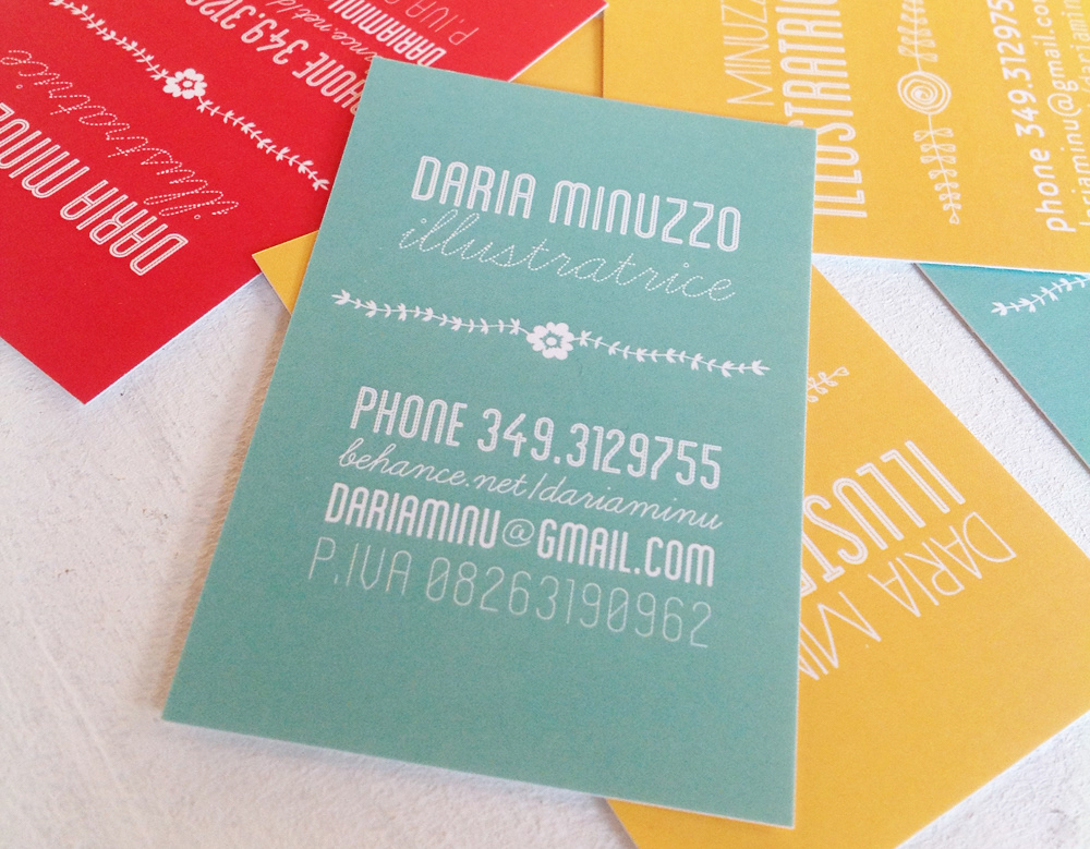 business card card colours Illustrator type sign