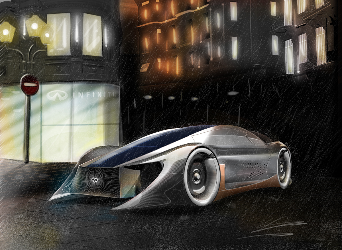 infiniti car supercar hypercar concept Hydrogen Major project sketching Sportscar car design transport design Render design