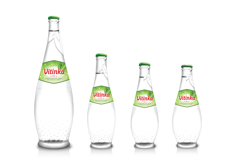 vitinka redesign glass bottle Nature mineral water sparkling water