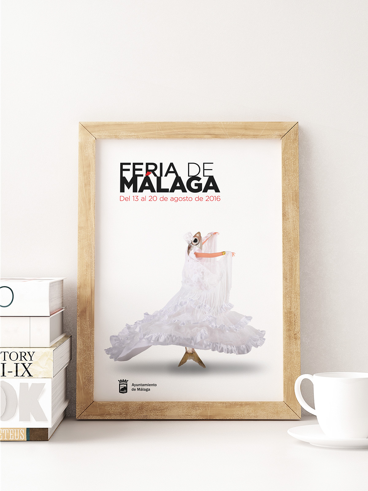 cartel malaga Feria de Málaga sardina boqueron gitana poster gipsy