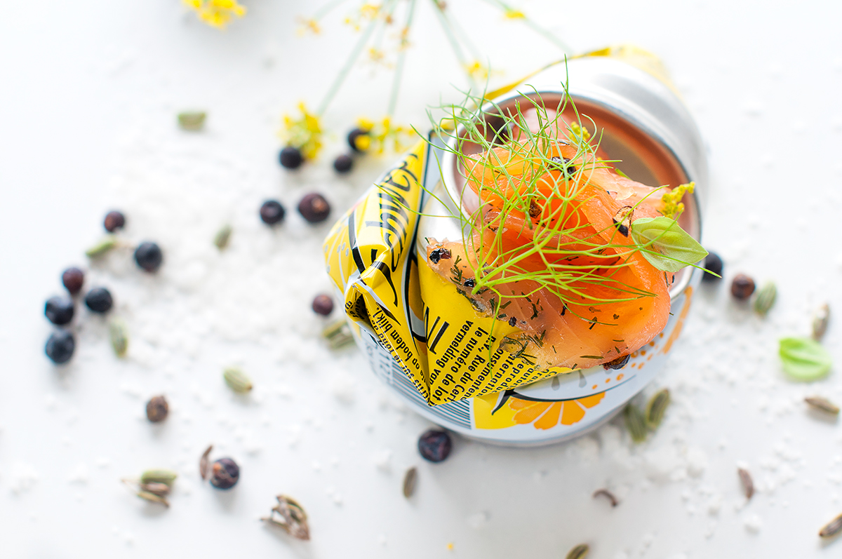 salmon Food  can gin tonic marinated foodphotography