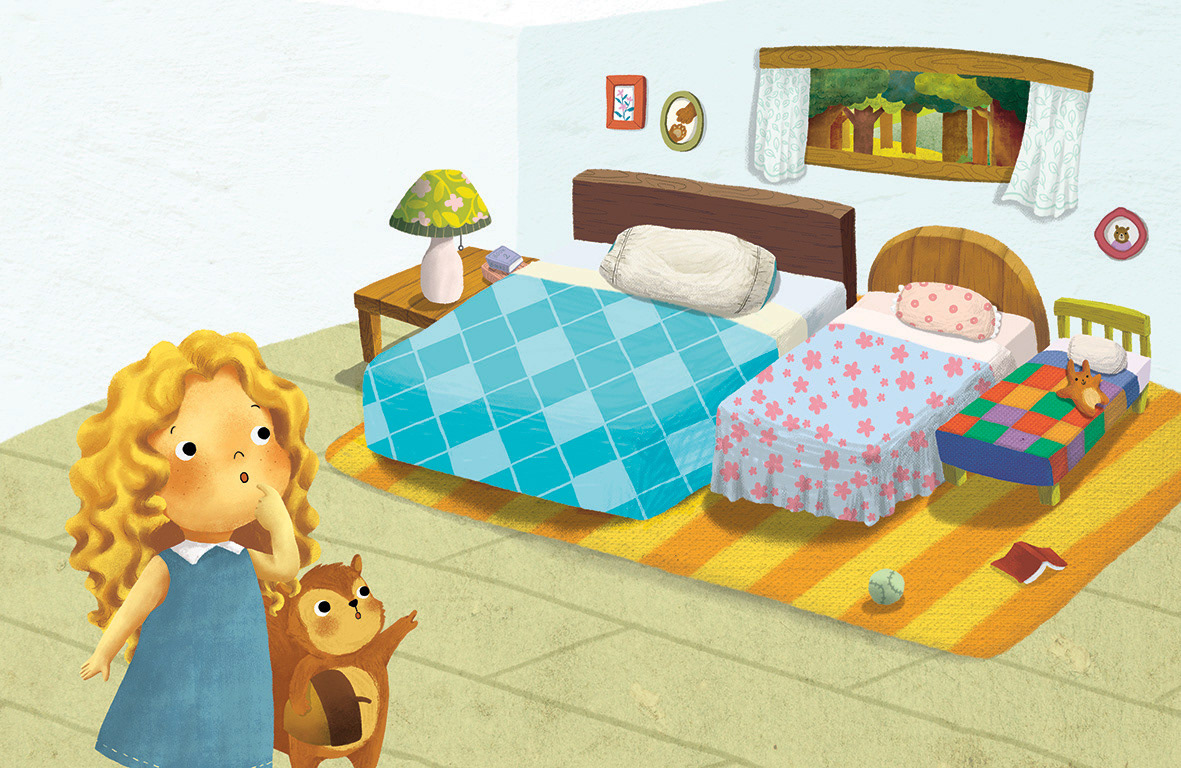 Children classics picturebook children's book kidlitart kidlit goldilocks animal characters bears children's illustration