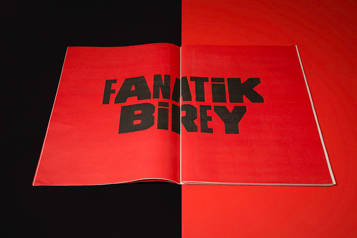 Fanaticism   fanatizm red black halftone newspaper news print paper flag molotov football occupy bold Turkey