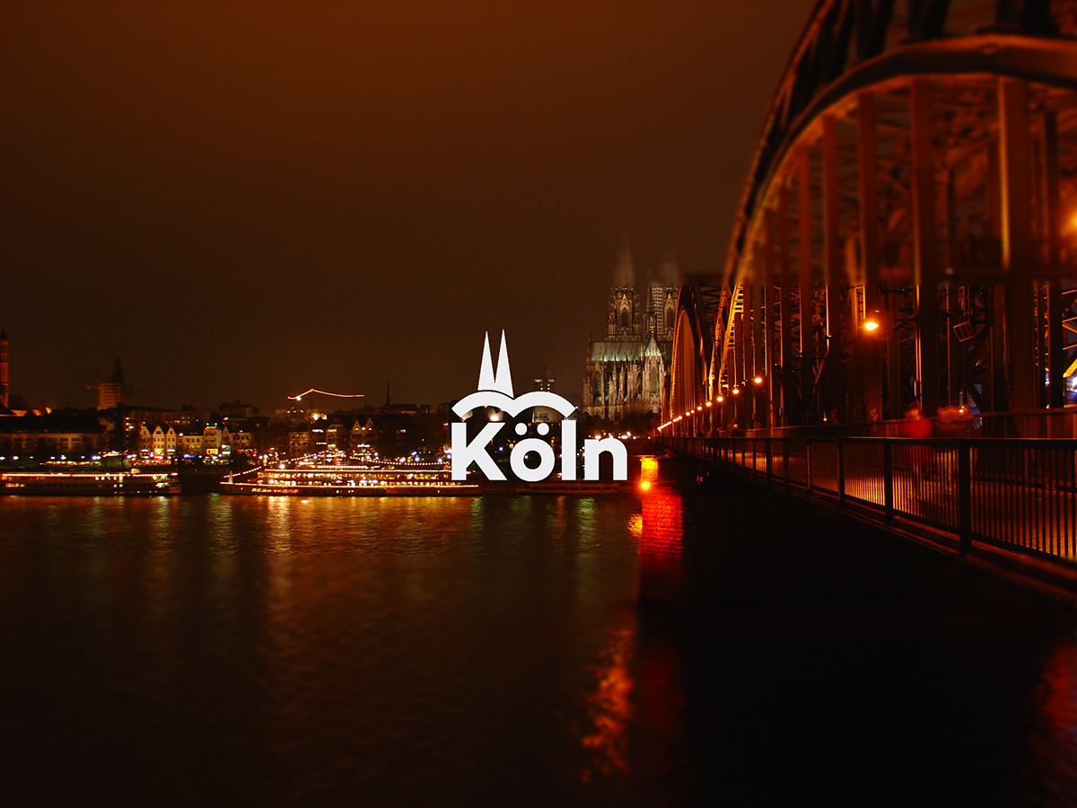köln cologne germany stadt logo presentation Citylogo Rhein bridge dom