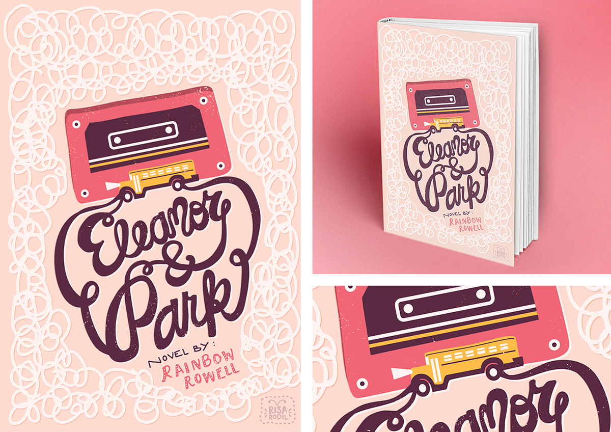 eleanor and park Rainbow Rowell book cover lettering HAND LETTERING