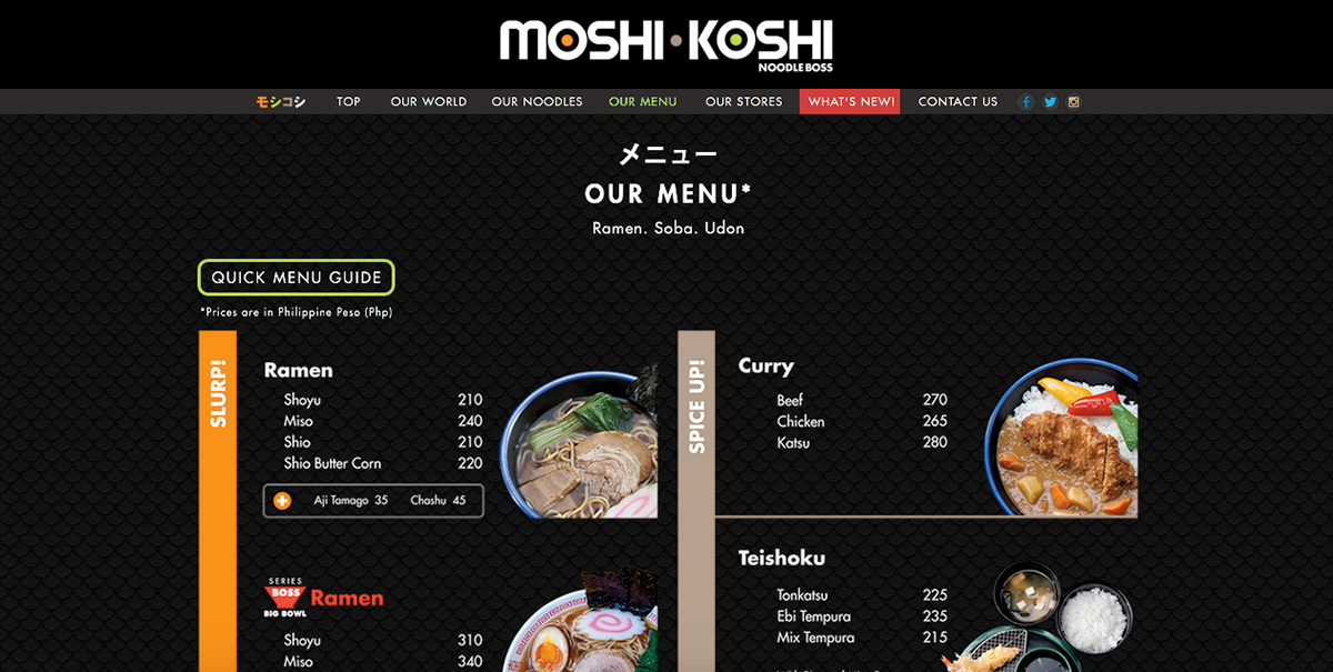 Moshi-Koshi Noodle Boss Japanese Noodles japan ramen soba UDON