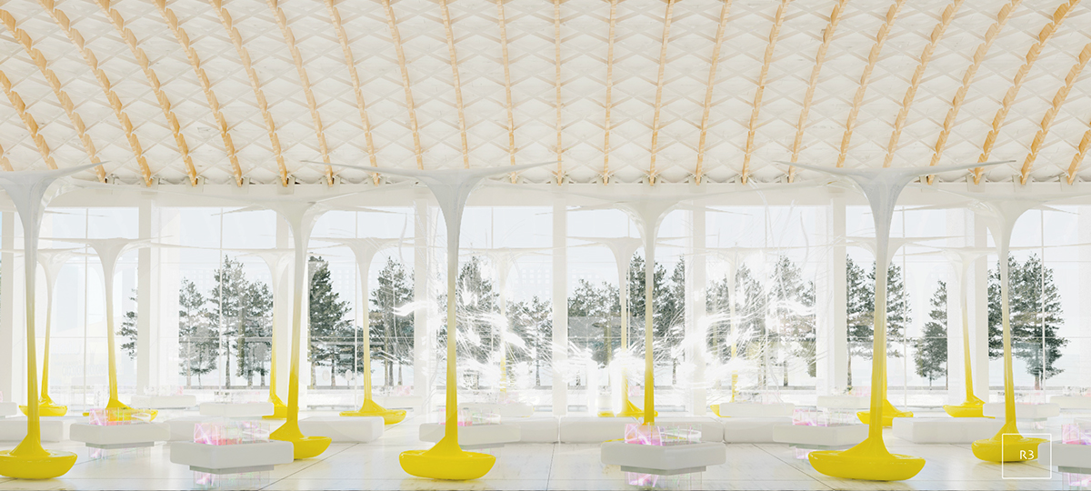 utopia pavilion bucharest romania apple concept store organic parametric design revolutionary