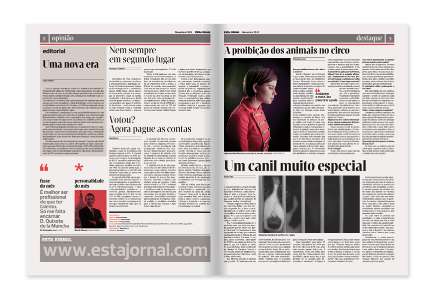 newspaper design Miguel Batista college newspaper DSType Esta Jornal abrantes redesign