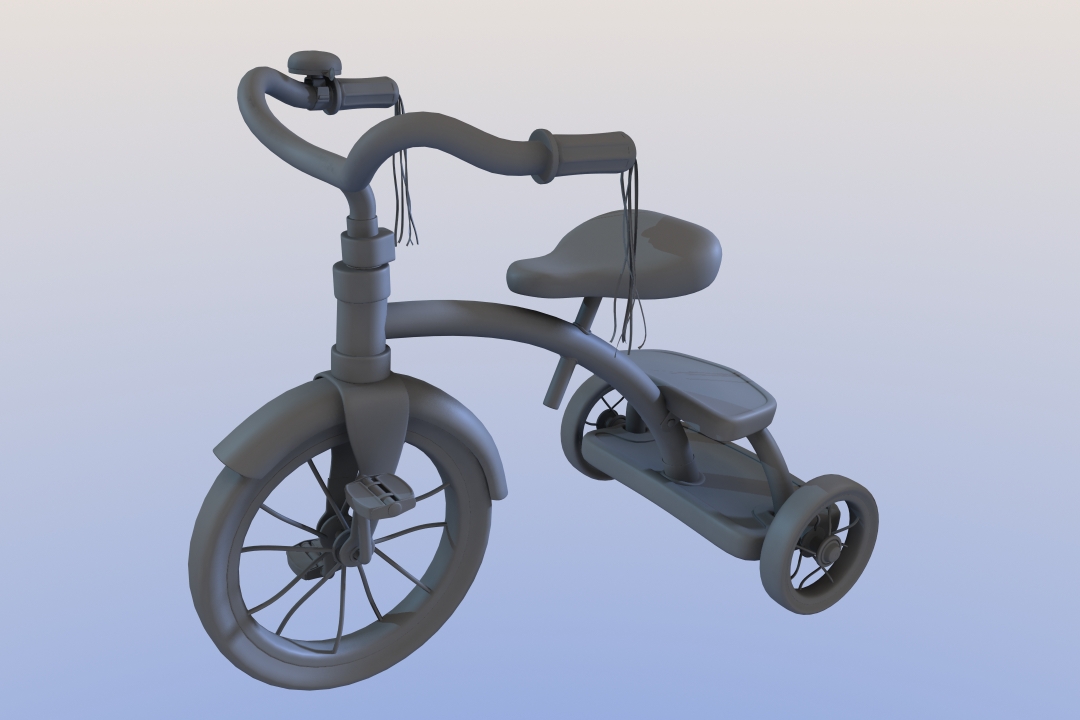 tricycle Lamp Park chair triciclo lampara Iluminación test lighting 3D animacion props