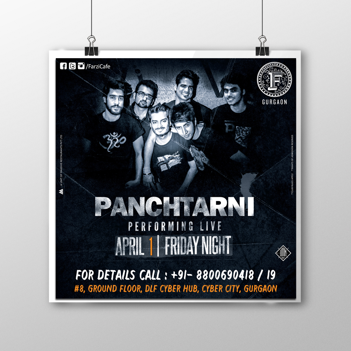 Live Event poster Mockup band Rock And Roll rock band sufi band Nightlife Fun art design