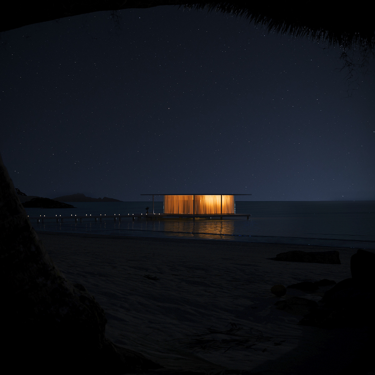 3dsmax architecture beach bubble CGI corona exterior house underwater vizualisation