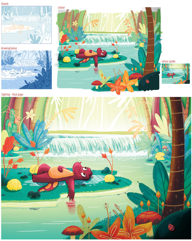 Kidsbook book kids children design colour mermaid feribeiro childrenbook publisher editorial