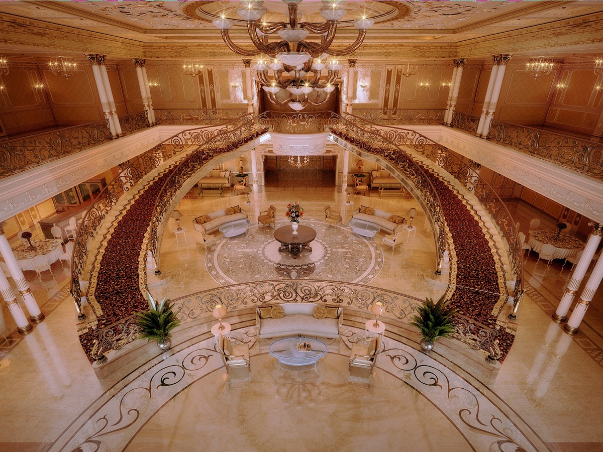 Main Lobby lobby hall interior ampire style Luxury hallinterior Palace lobby interior ampire luxury Arab interiors UAE interiors Sheikh palace interior 3dsmax V-ray luxury interiors