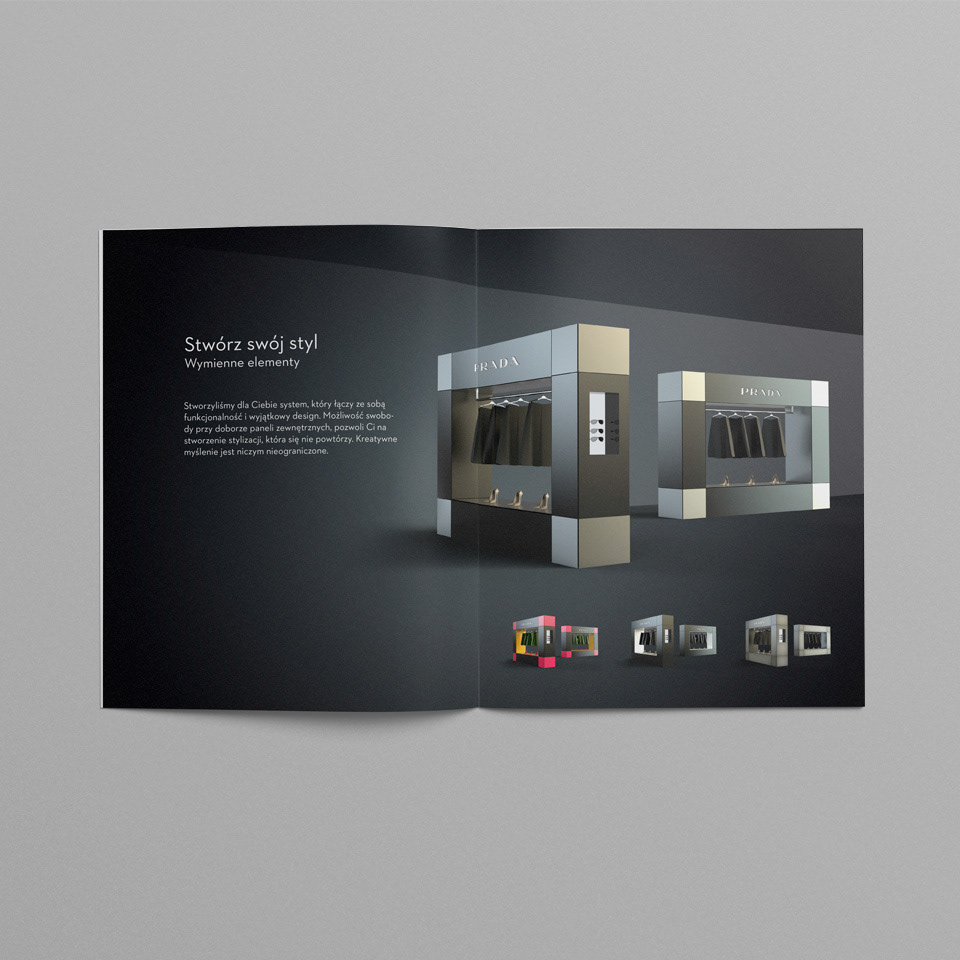 corporate identity infinity frame brochure system modular