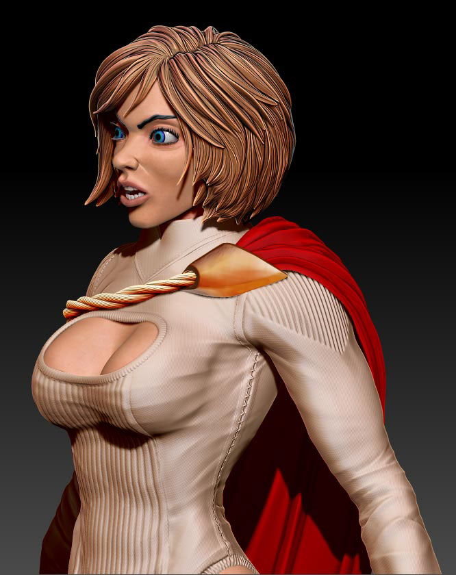 powergirl  Comicbooks   superhereos  Zbrush free superman boobs covers  print