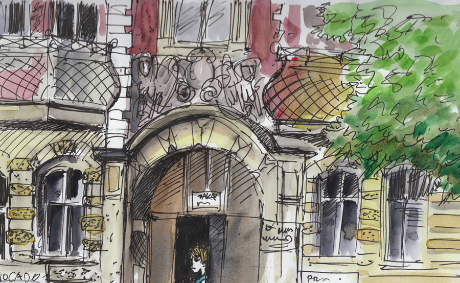 urban sketching poznan poland sketches drawings Flowers architecture portrait