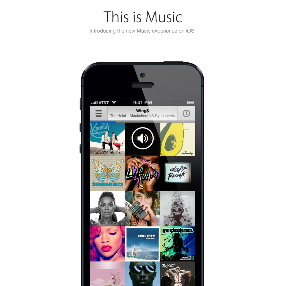 ios music app redesign concept UI ux