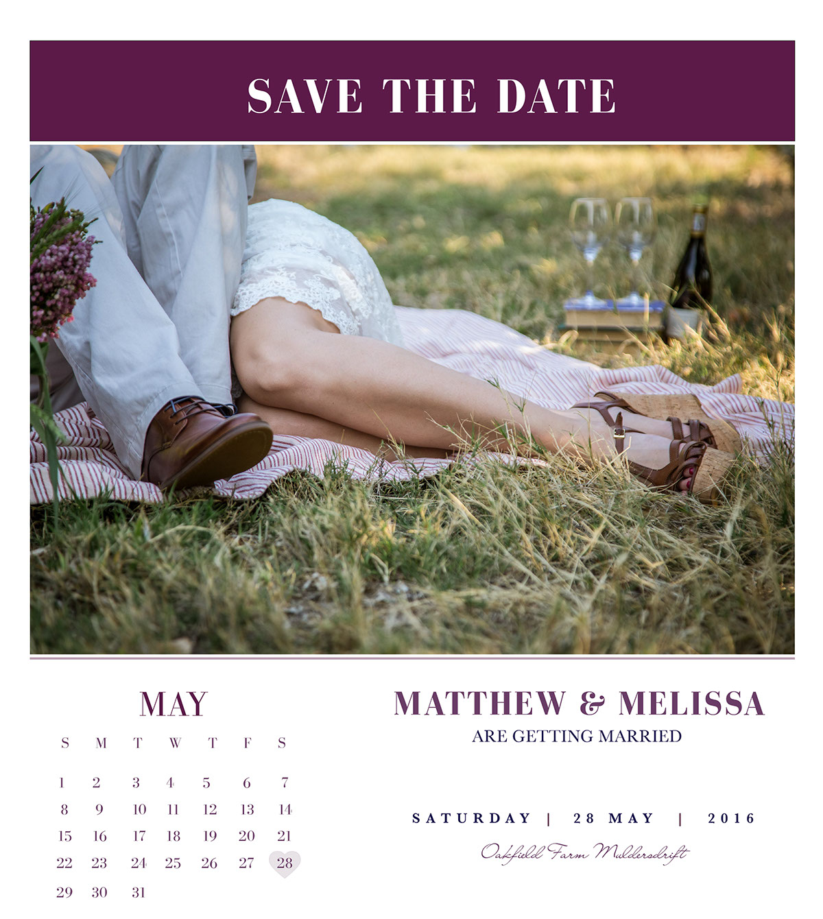 Save the dates wedding stationary