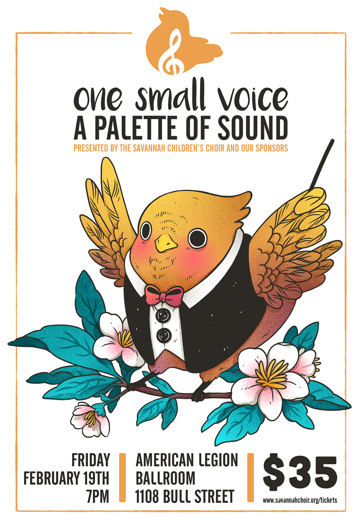 poster Savannah children's choir Composer bird