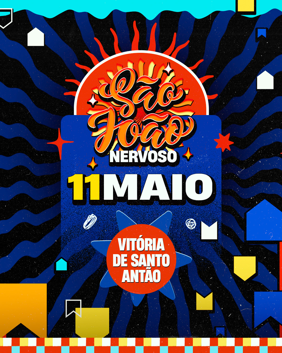sãojoão arraial lollapalooza festival nordeste São João arraiá flyer Social media post FestaJunina