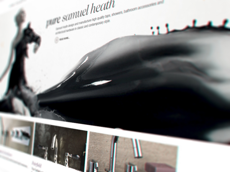 Samuel Heath product website taps Interface