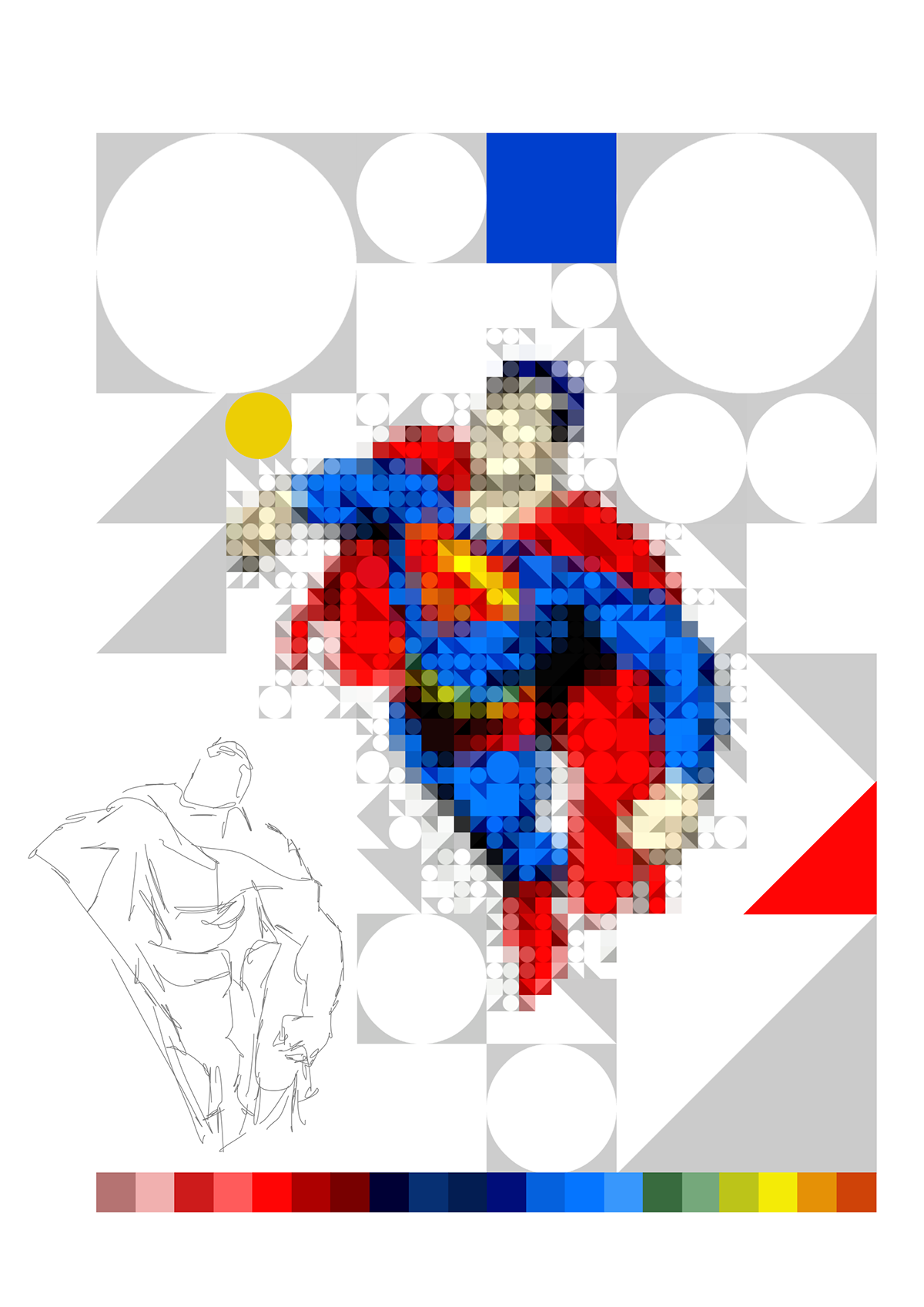 Dc Comics gestalt Geometric Shapes superheroes