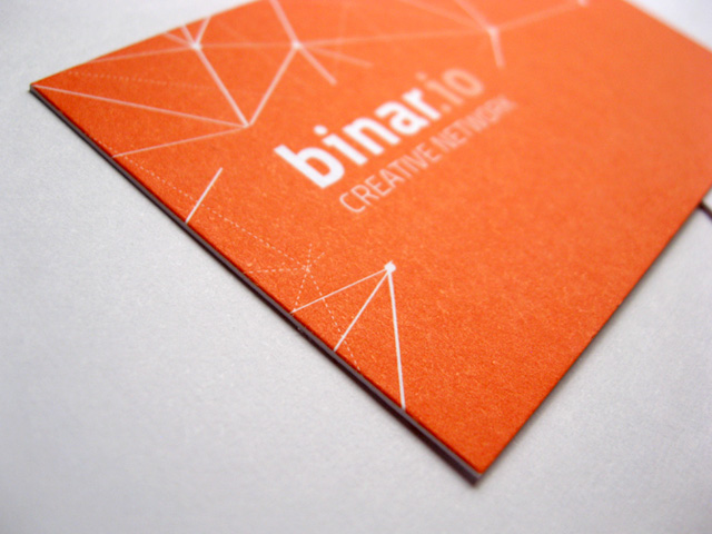 identity print stationary creative network orange binario lilondra binar.io gray