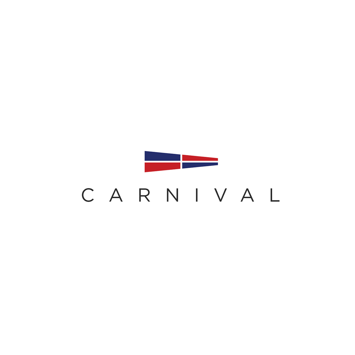 Rebrand rebranding logo identity Carnival cruise Cruises blue red Stationery simple modern clean design graphic