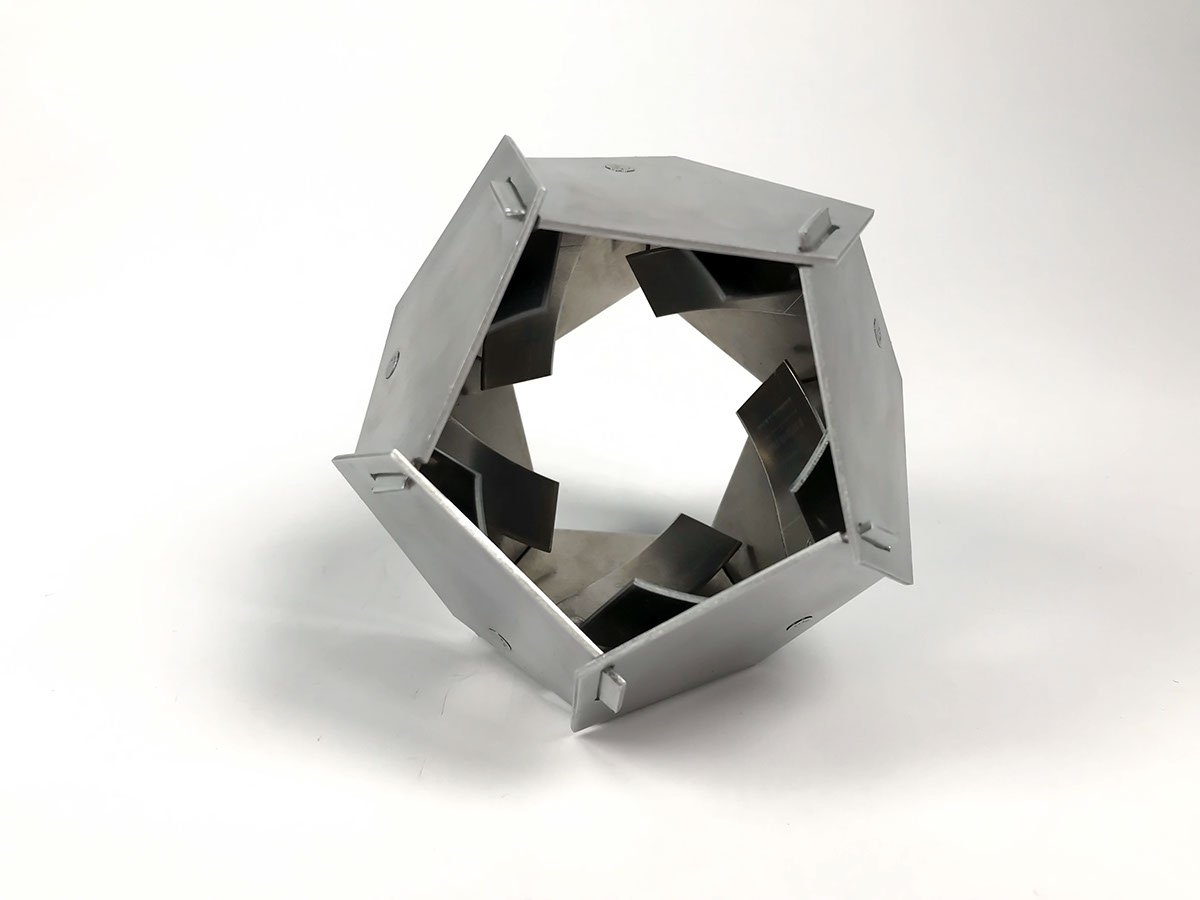 risd industrial design  aluminium Tinplate metal1 Rivet handmade hinges geometry