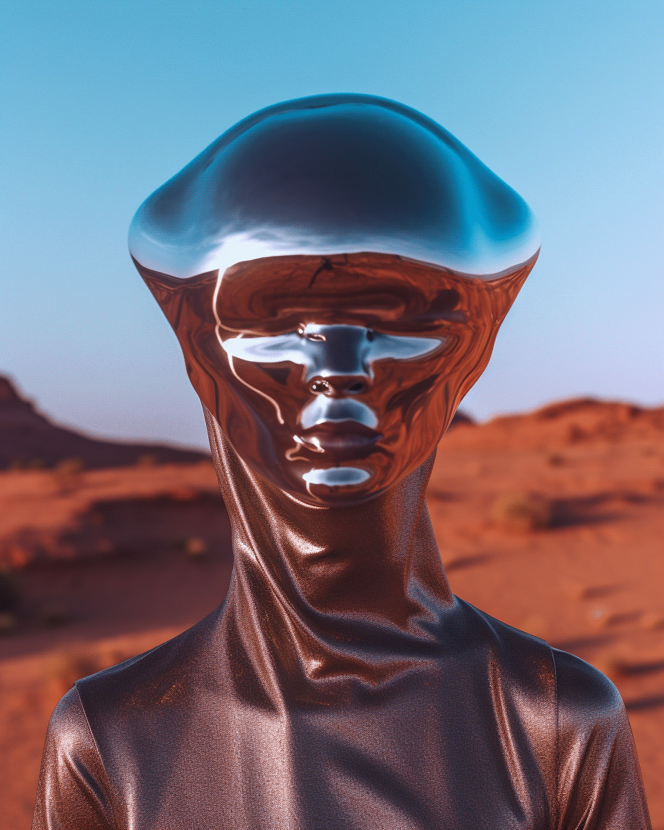 portrait portraits model Face mask burningman coachella surreal desert surreal