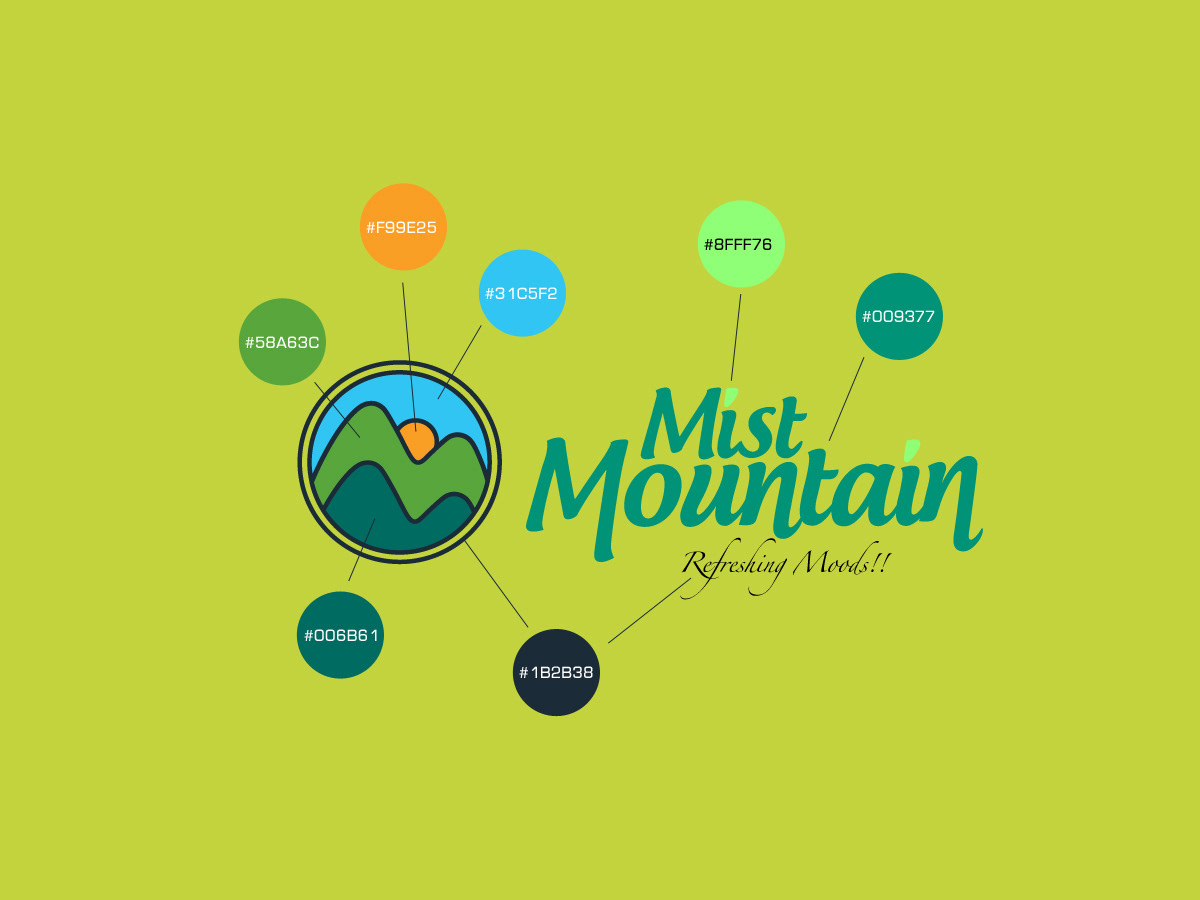 compositing green Landscape logo mist mountain Munnar