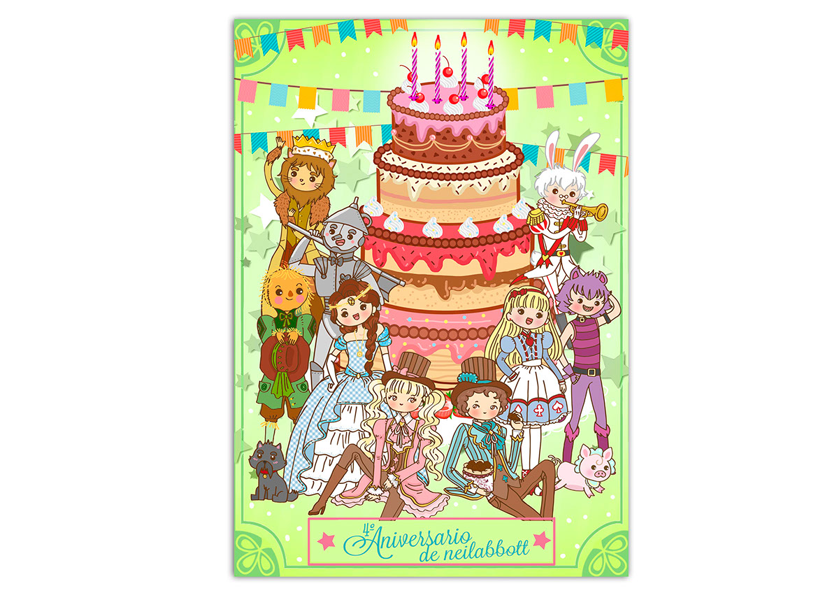 kawaii cute anniversary aniversarios cake