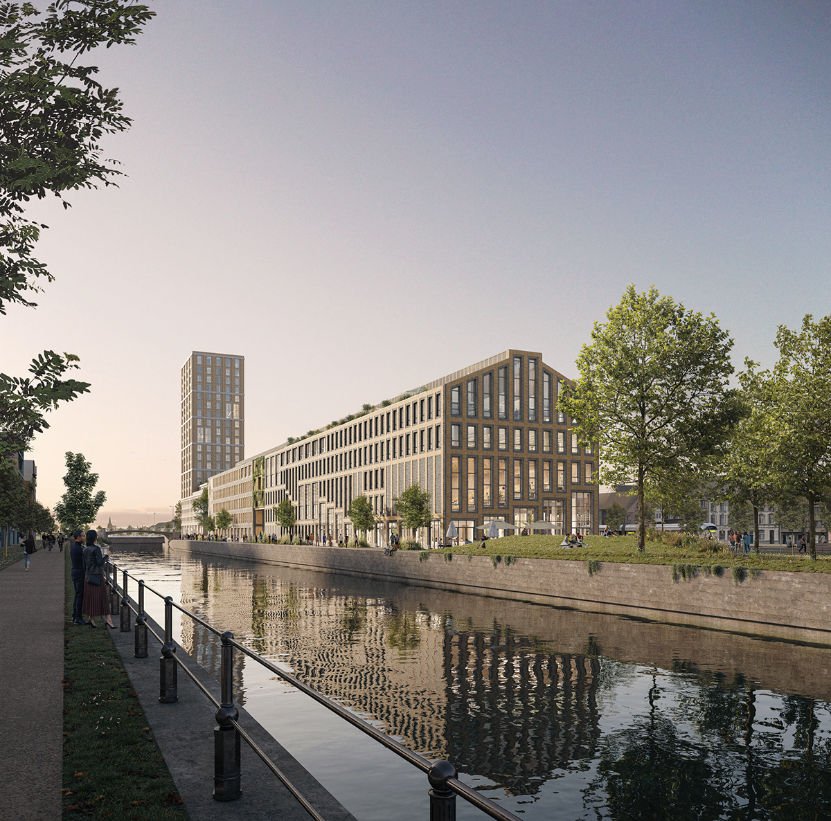 architecture archviz belgium CGI Competition frame Render river University visualization