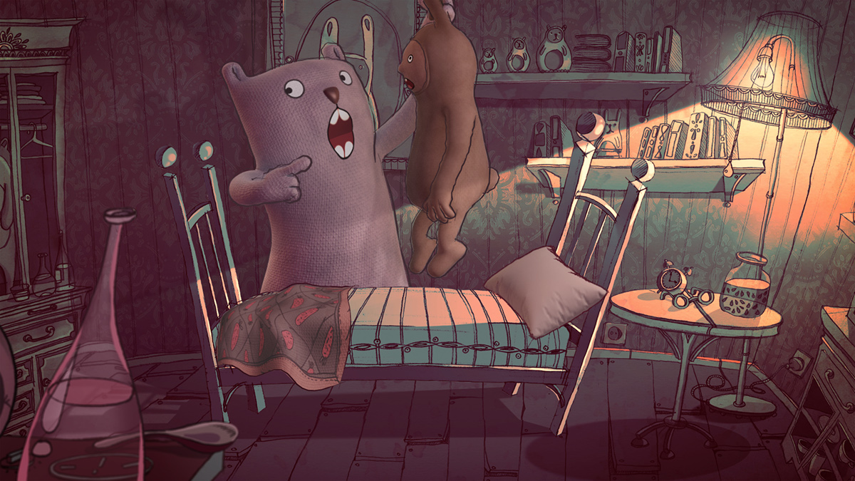 3D 2D Character design animator draw bear rabbit short films crazy director artsaszka artsashka cartoon