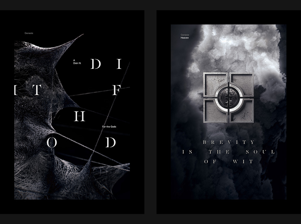 design art motion experimental 'Film'  generative print posters surreal dark Moody