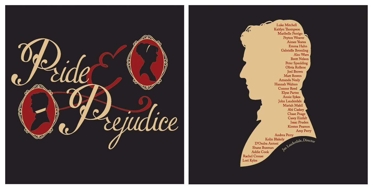 Pride & Prejudice play Production posters Programs T-Shirt Design