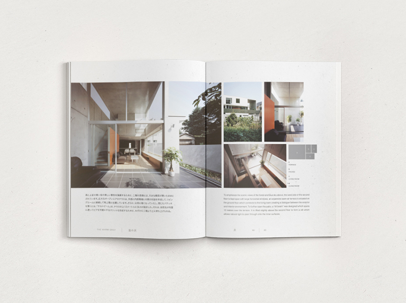 ARCHITECTURAL BOOK japanese buildings Layout Space  grey wabi-sabi ma zen book architect architects