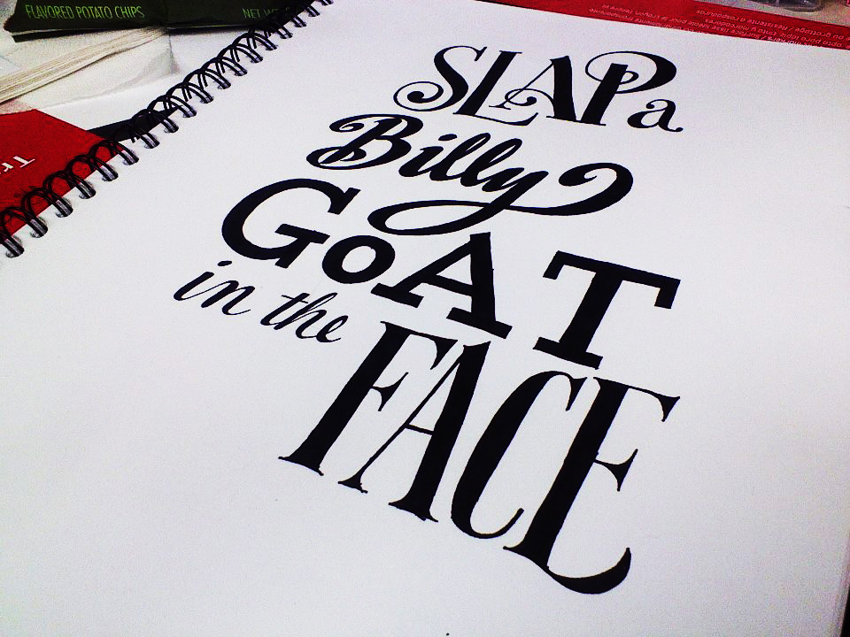 hand drawn type lettering type