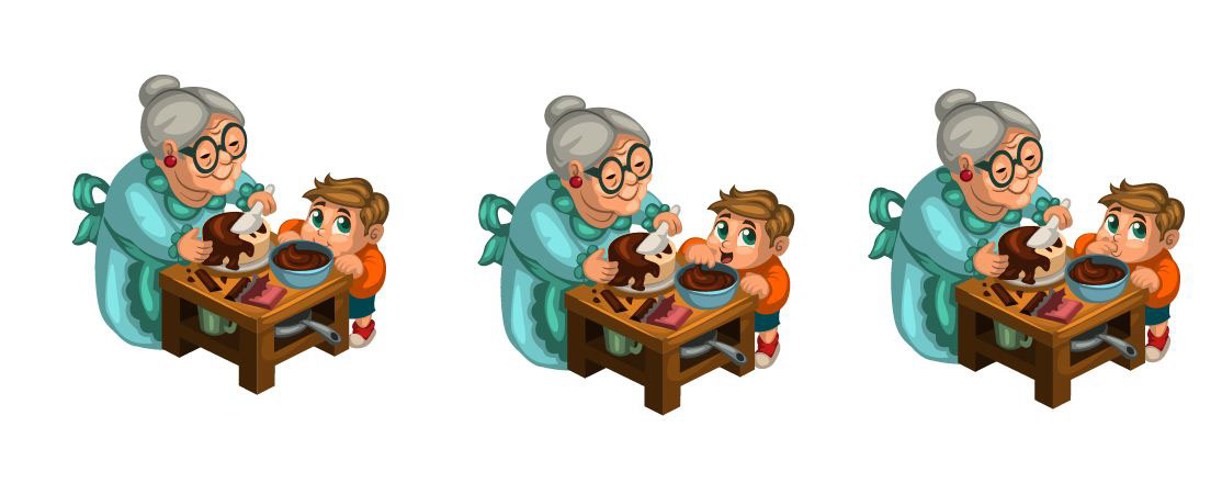 cheff old woman Character design
