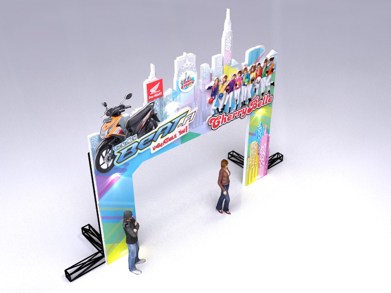 3D booth brand identity branding  design Event Exhibition  exterior gate interior design 