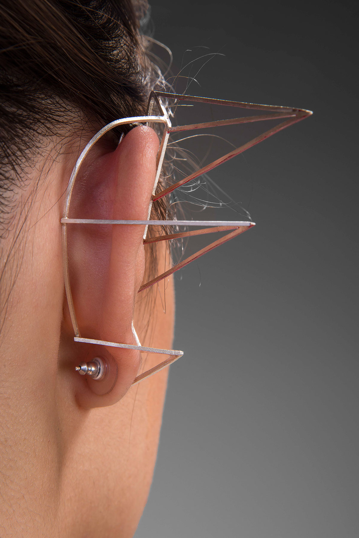 silver earrings earcuff jewelry J&M risd
