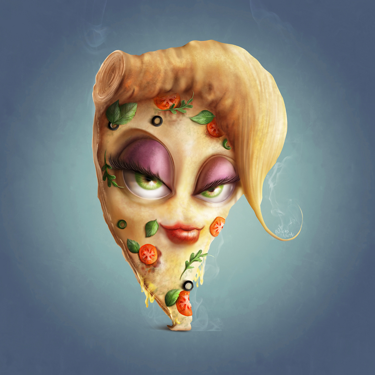 Pizza Character personagem mascote design campaign nicoals viotto digital paitn pintura digital Character design 