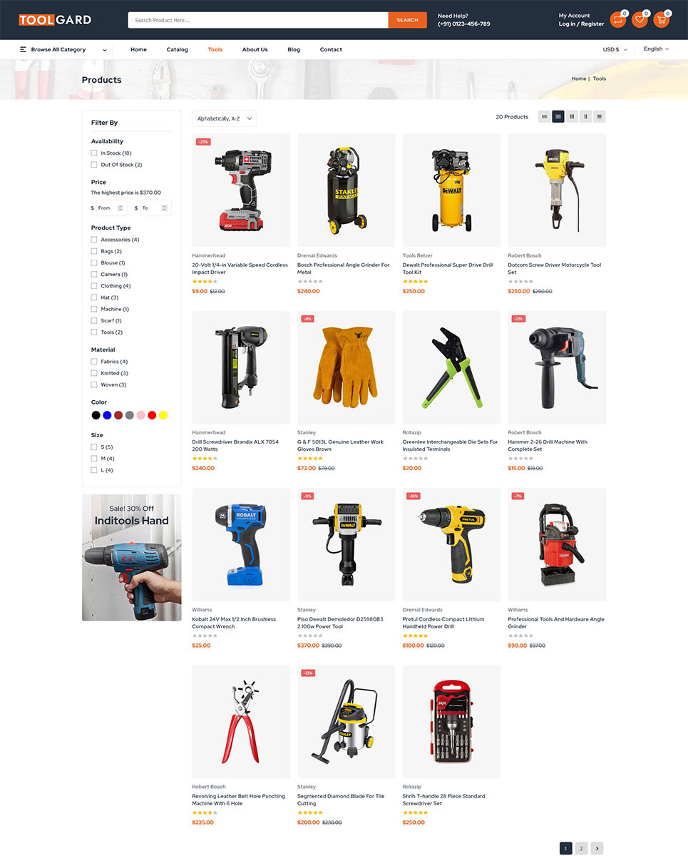 shopify theme ecommerce website ecommerce store shop theme product website portfolio mega tools responsive theme Tools store WEB theme