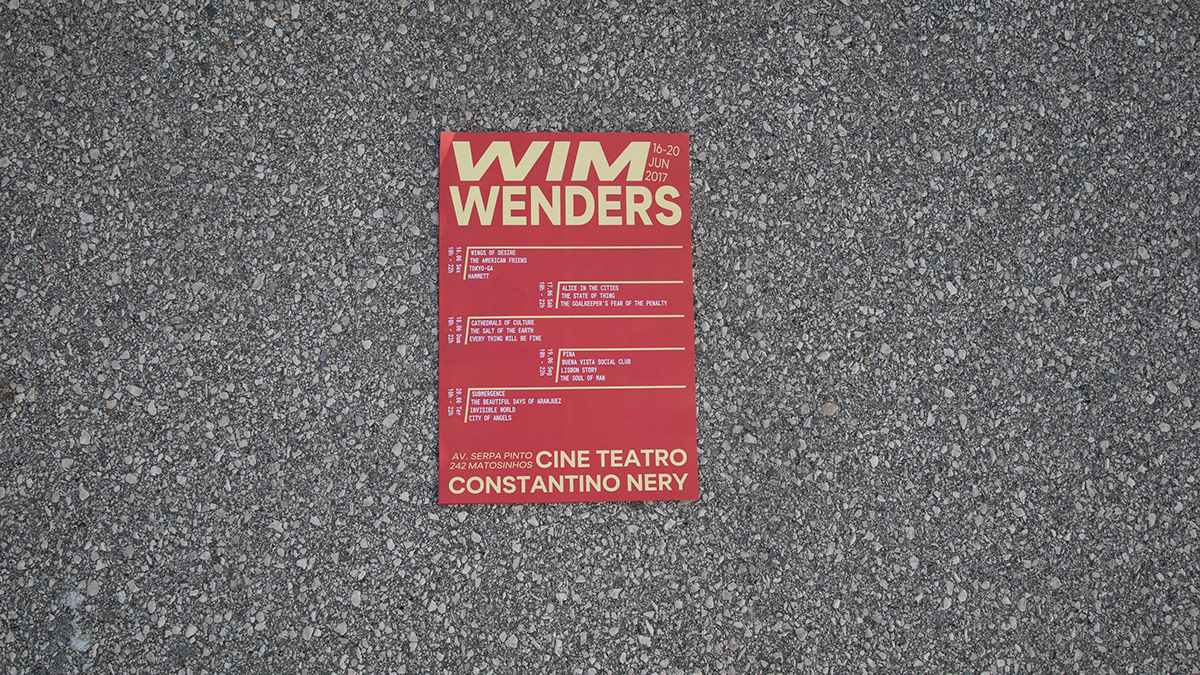 movie Cinema poster type Wim Wenders road movies