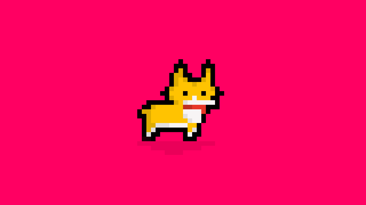 Corgi pixelart animation  gif ILLUSTRATION  dog 2D pixel characterdesign Character