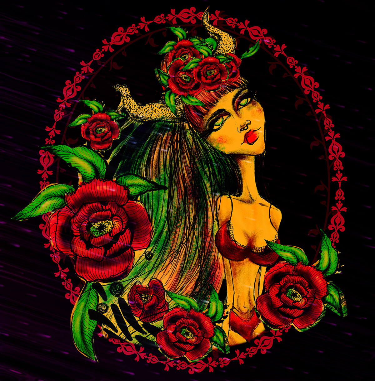 #love #lavanda #girl #illustration #drawing #DigitalArt #flowers 